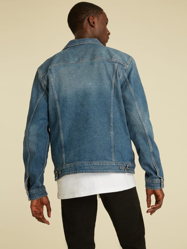 Guess x chinatown market x smiley discount uo exclusive denim trucker jacket