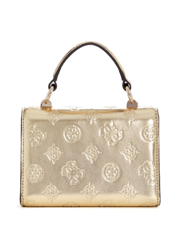GUESS Zalina Mini Top handle Bag Gold One Size