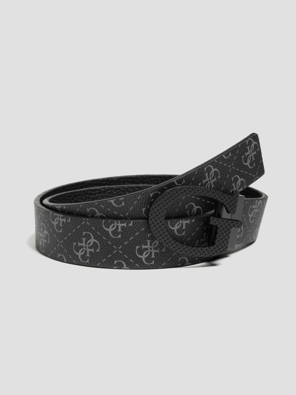 Guess white belt mens discount