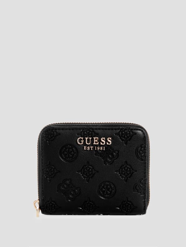 GUESS Gerty Small Zip around Wallet Black One Size