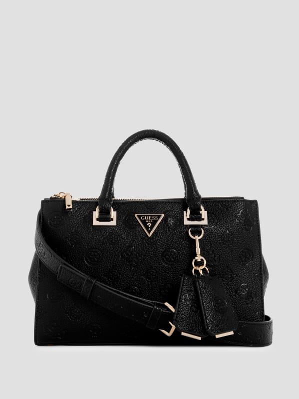 GUESS Cresidia Status Satchel Black One Size