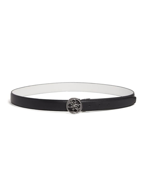 GUESS Kristi Reversible Quattro G Skinny Belt Black S