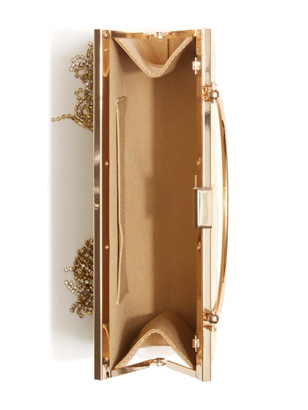 Guess gold best sale clutch bag