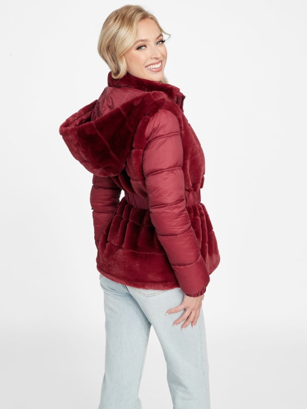 Mailene Faux Fur Jacket GUESS Factory Ca