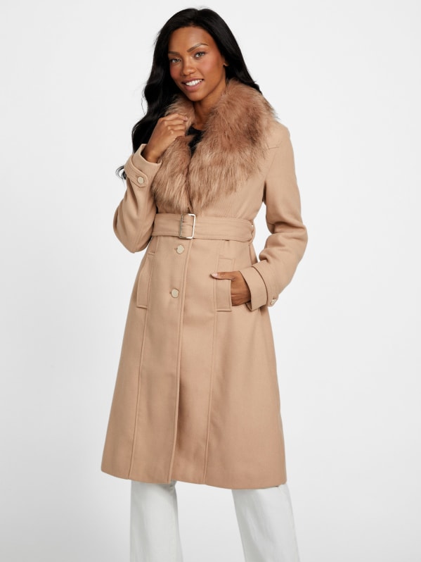 fur collar coat women's