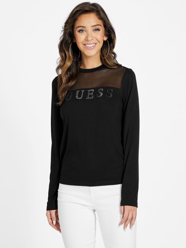 Eco Ilam Long-Sleeve Top | GUESS Factory