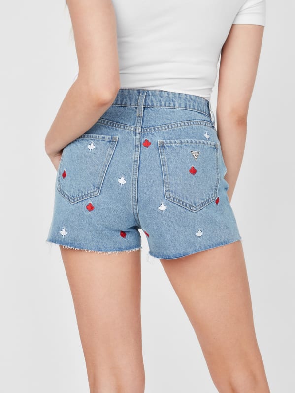 Denim shorts hot sale embroidered