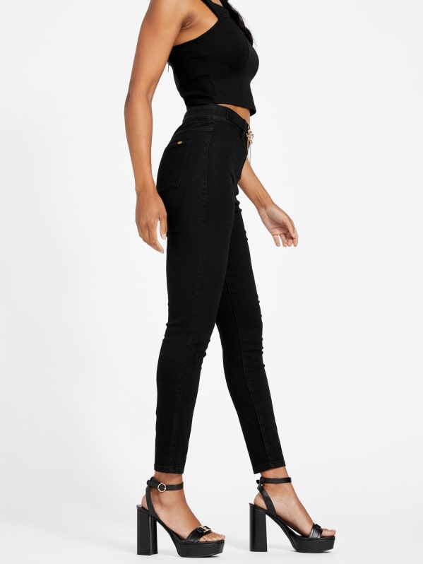Eco Salome High-Rise Chain Skinny Jeans | GUESS Factory