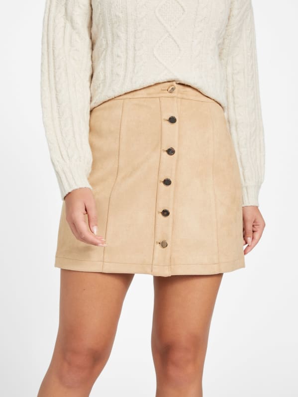Faux suede skirt qvc top