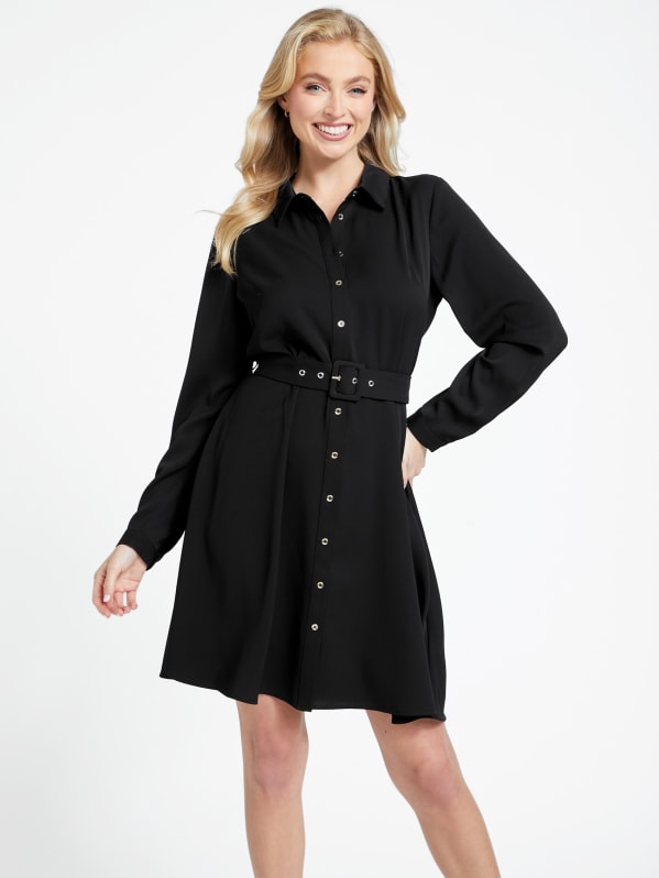 Micol Woven Shirtdress | GUESS Factory