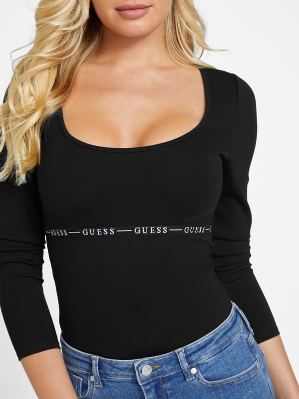 Guess, Tops, 53guess Black Body Suit Top Size Xl