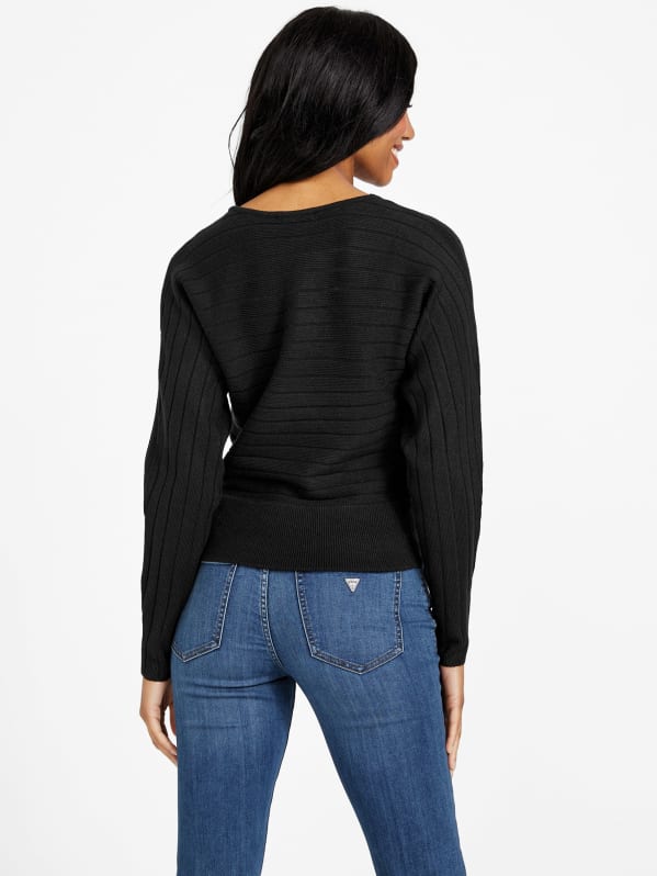Alley Textured Rib-Knit Sweater Top | GUESS Factory