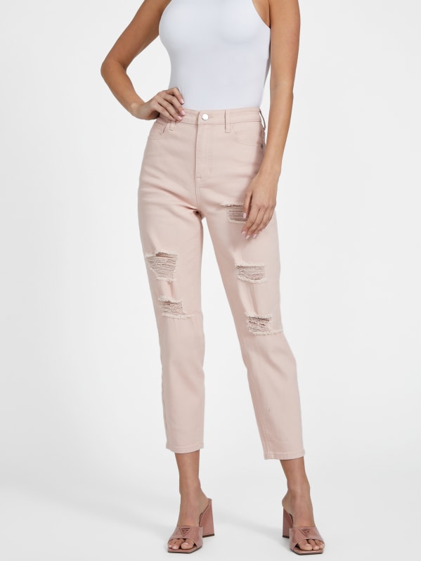 Pink mom jeans 2025