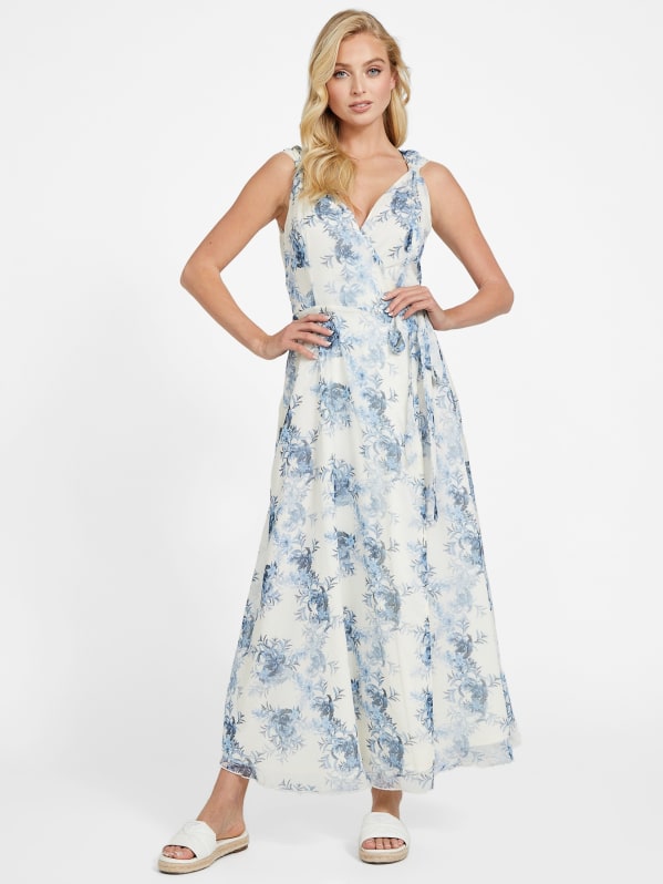 Guess white floral dress best sale