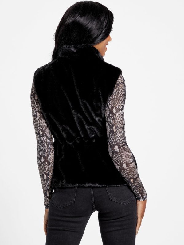 Arleen Reversible Faux-Fur Vest | GUESS Factory