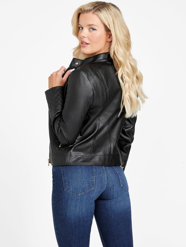 Kanny Faux Leather Moto Jacket