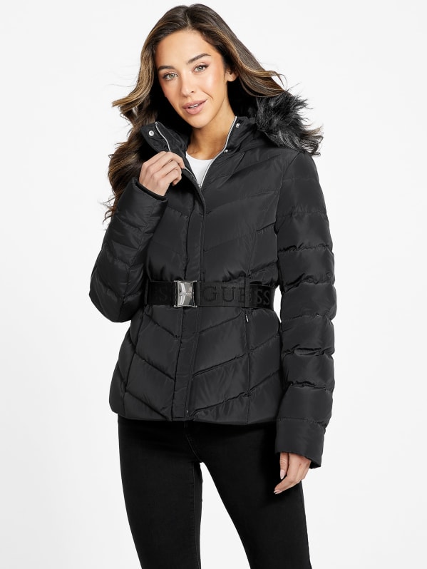 Guess black hotsell down jacket