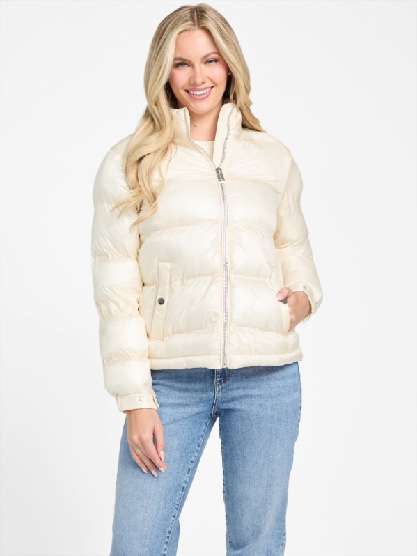 White guess puffer jacket clearance