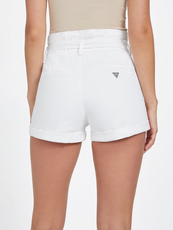 Denim white high waisted shorts cheap