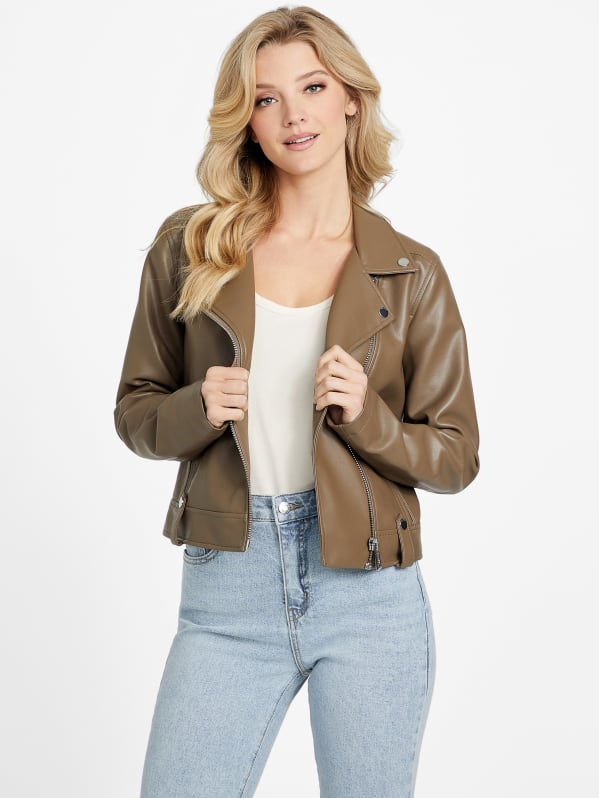 Zeta Faux-Leather Jacket | GUESS Factory