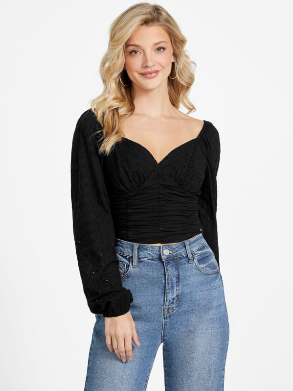 Guess eyelet top Clearance