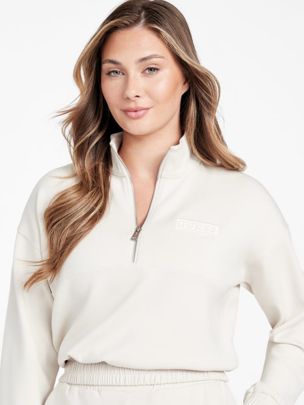 週末限定ンセール Logo Carly Half-Zip Factory GUESS | Pullover レディースウェア