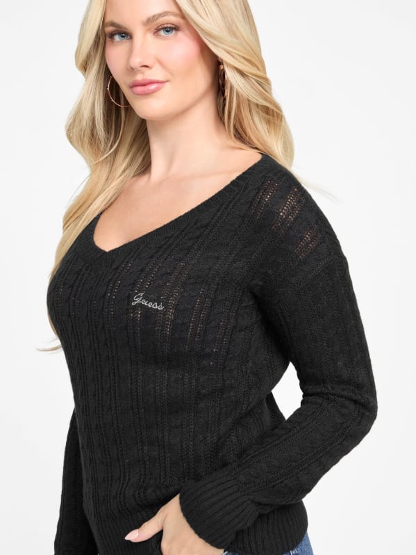 Tracee V-Neck Sweater | GUESS Factory Ca