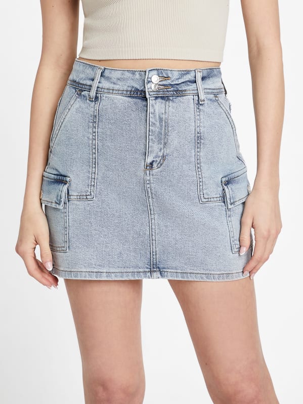 Factory Alaysha Cargo Skirt Blue M
