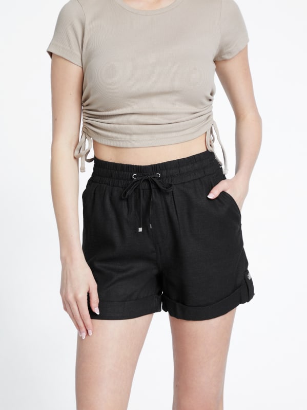 Guess linen shorts discount