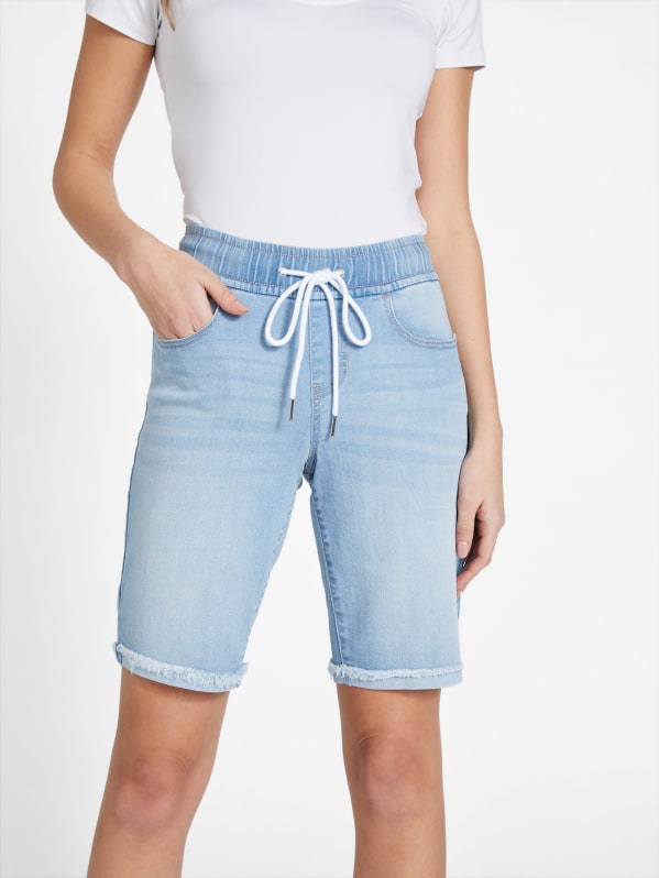 Blue jogger shorts sales