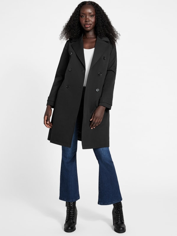 Guess double breasted trench coat discount