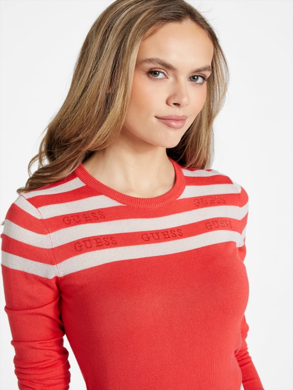 Lavinia Rhinestone Sweater | GUESS Factory