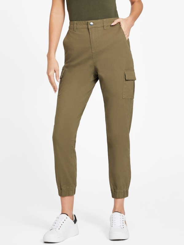 Khaki Cargo Joggers Women's