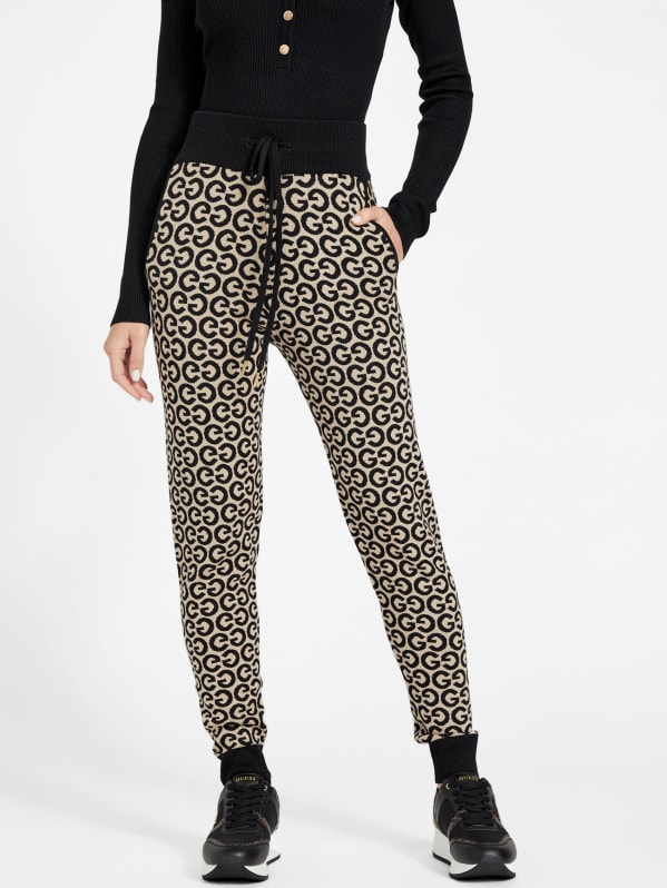 Guess leopard pants sale