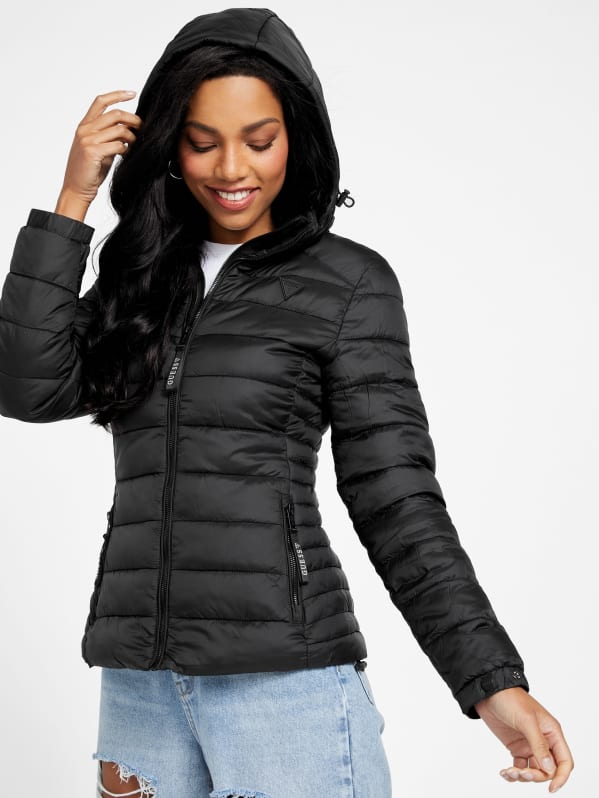 Womens guess puffer jacket store