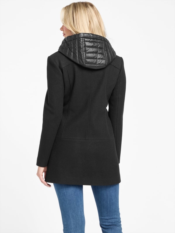 Guess wool blend coat sale