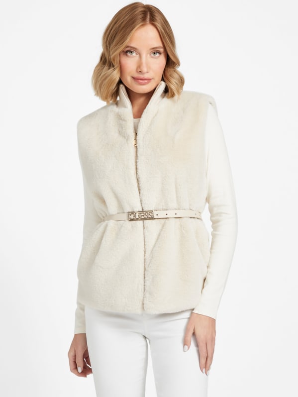 Marilene Reversible Faux Fur Vest GUESS Factory