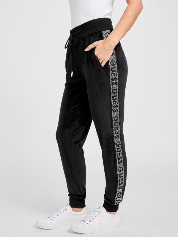 Factory Mercedes Velour Joggers Black S