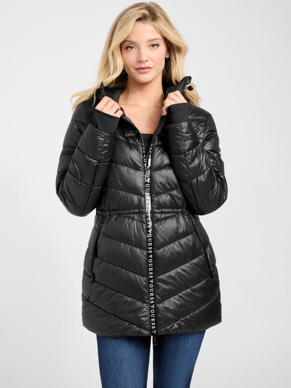 Black guess puffer jacket Clearance