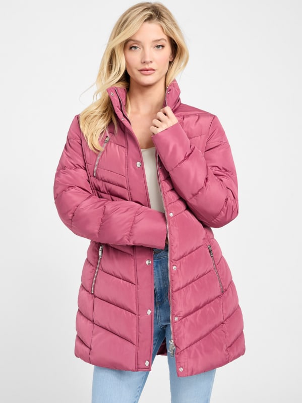 Stevie Hooded Puffer Coat | GUESS Factory
