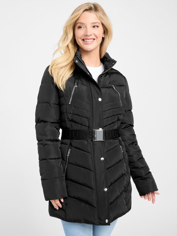 Guess black puffer jacket Clearance