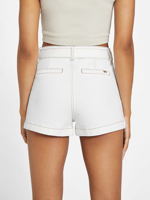 Sloane High Rise Belted Shorts GUESS Factory Ca