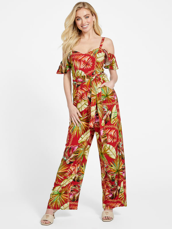 Zelma Printed Jumpsuit GUESS Factory Ca