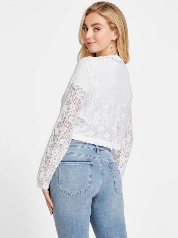 Inc white lace jacket hot sale