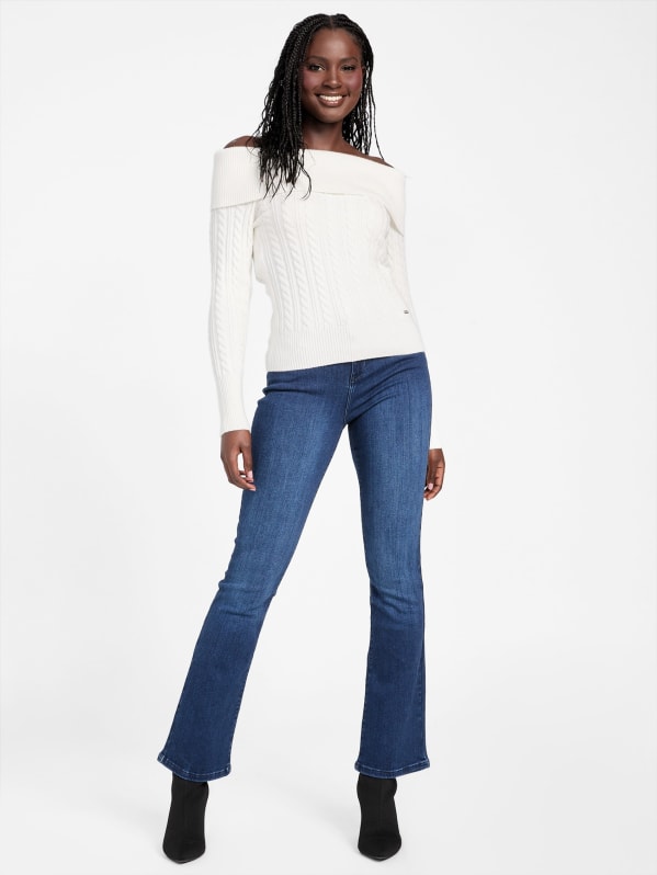Iman Off the Shoulder Sweater GUESS Factory