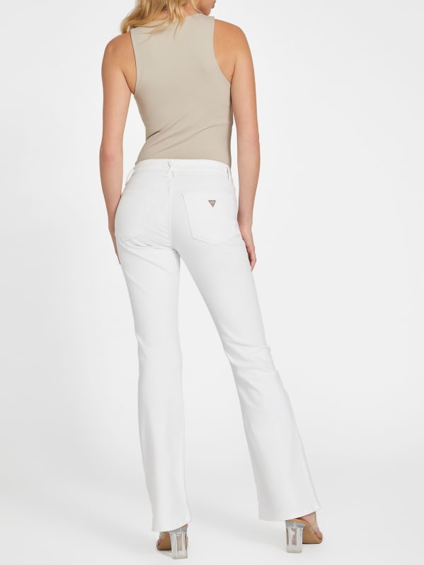 Womens white denim bootcut jeans discount