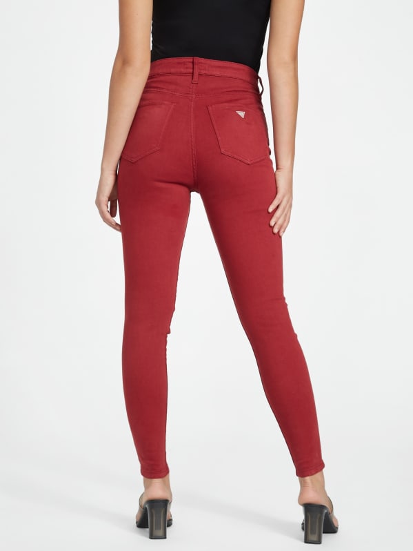 Red High Waist Jeans 