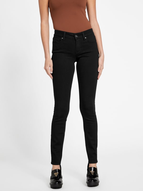 Slim Black Skin Fit Jeans Ladies, Button, Ultra Low Rise at Rs 290