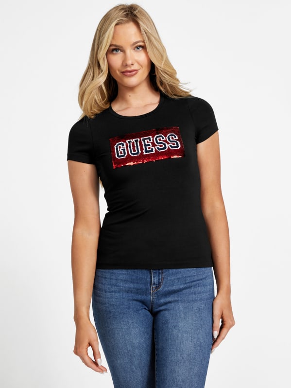 Guess sequin t shirt outlet