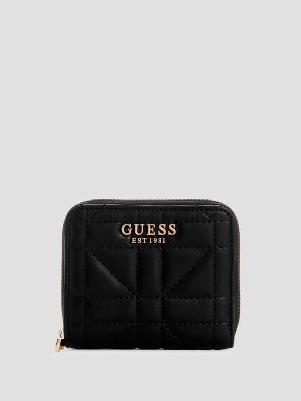 GUESS Assia Small Zip around Wallet Black One Size